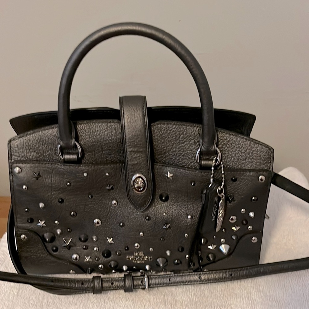 Gunmetal Coach Satchel/Shoulder bag